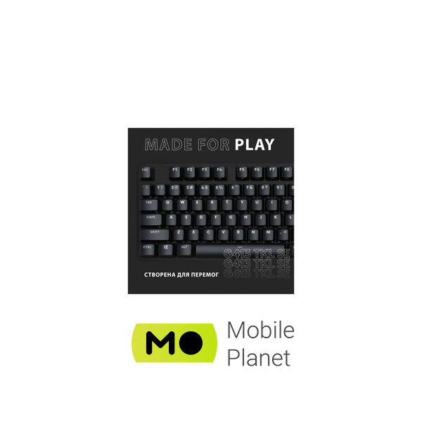 Logitech G413 TKL SE Mechanical Tactile Switch USB UA Black (920-010446) (UA) Тип: з підсвічуванням;