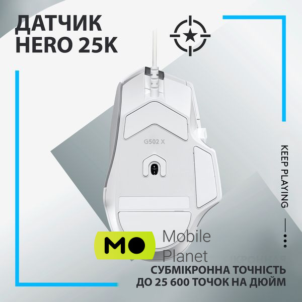 Logitech G502 X USB White (910-006146) (UA) Інтерфейс підключення USB