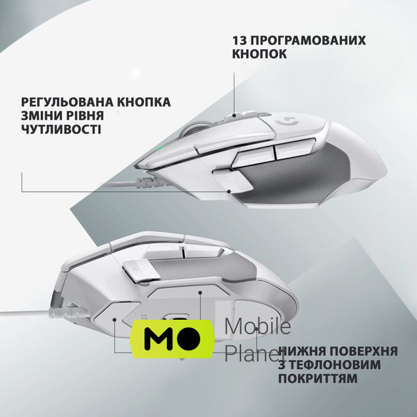Logitech G502 X USB White (910-006146) (UA) Підключення дротове
