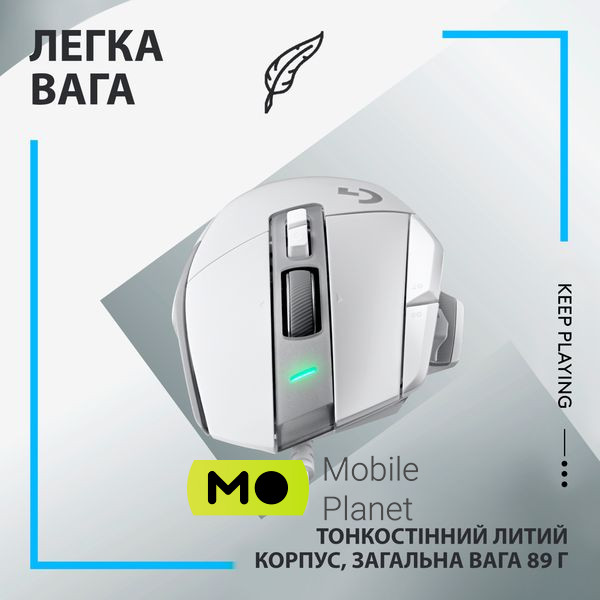 Logitech G502 X USB White (910-006146) (UA) Призначення для комп'ютера, для ноутбука