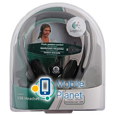 Logitech H390 Headset USB (981-000406) Тип: провідні; Підведення