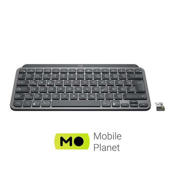 Logitech MX Keys Mini For Business Wireless Illuminated UA Graphite (920-010608) (UA) Интерфейс подключения радио, Bluetooth