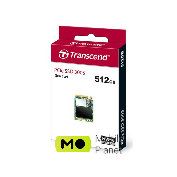 M.2 2230 512GB Transcend (TS512GMTE300S) (UA) Тип накопичувача: внутрішній;