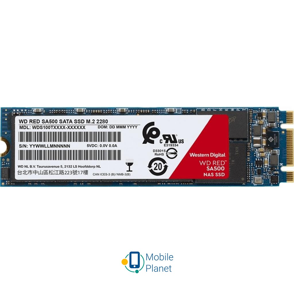 M.2 2280 1TB Western Digital (WDS100T1R0B) Тип: внутрішній; Об'єм пам'яті: 1