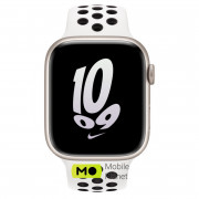 Apple Watch Nike Series 8 GPS 45mm Starlight Aluminum Case with Summit White/Black Nike Sport Band (MPH13)