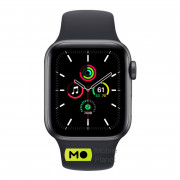 Apple Watch SE GPS 44mm Space Gray Aluminum Case with Midnight Sport Band (MKQ63)