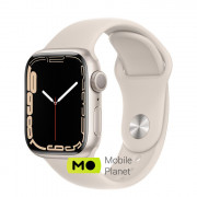 Apple Watch Series 7 45mm GPS Starlight Aluminum Case With Starlight Sport Band (MKN63)