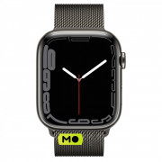 Apple Watch Series 7 GPS + Cellular 45mm Graphite Stainless Steel Case with Graphite Milanese Loop (MKL33)