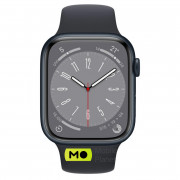 Apple Watch Series 8 GPS 45mm Midnight Aluminum Case with Midnight Sport Band S/M (MNUJ3)