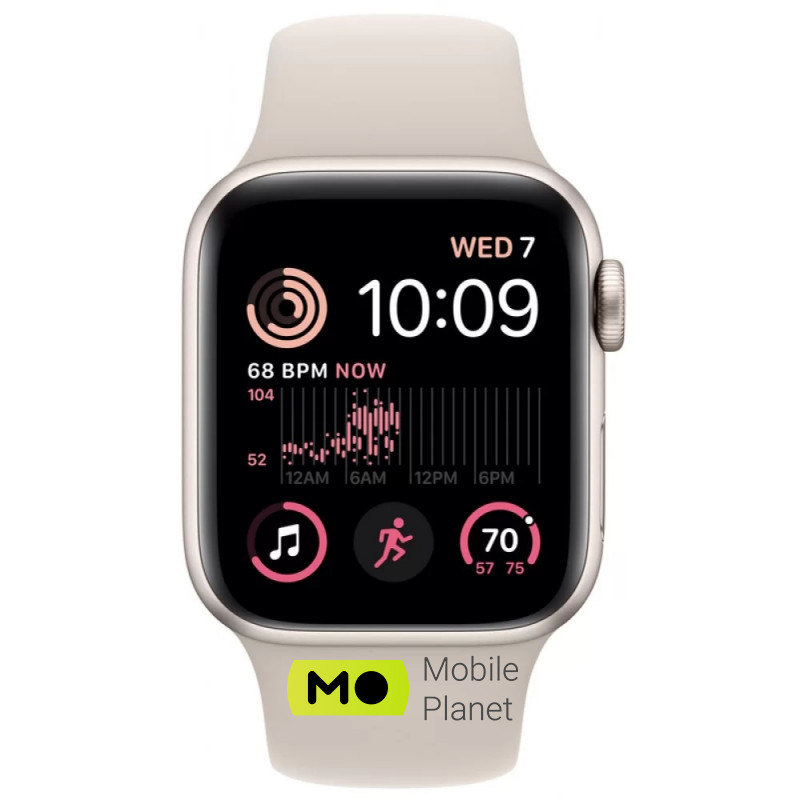 Apple Watch Series SE2 44mm Starlight Aluminium Case with Starlight Sport Band M/L (MNTE3) Бренд: Apple; Лінійка: Watch SE 2; iOS: є;