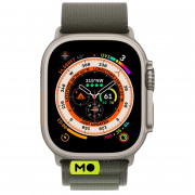Apple Watch Ultra GPS + Cellular 49mm Titanium Case with Green Alpine Loop Small (MNHC3/MNHJ3)