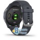 Garmin Venu Silver Stainless Steel Bezel w. Granite Blue and Silicone B. (010-02173-01)