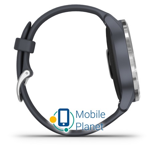 Garmin Venu Silver Stainless Steel Bezel w. Granite Blue and Silicone B. (010-02173-01) Тип: Смарт-часы / Дисплей, тип: