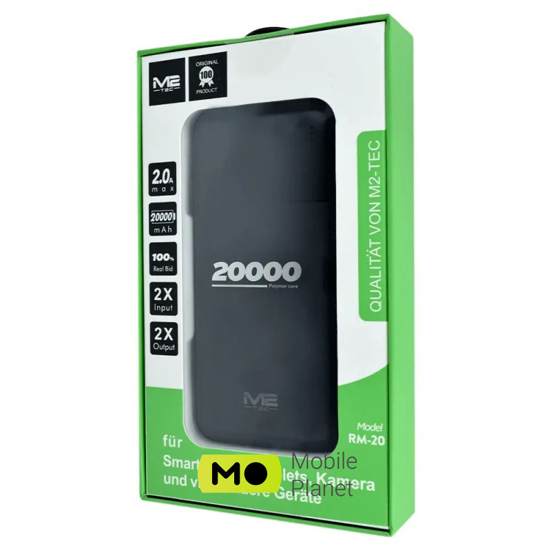 M2-Tec 20000 mAh Black Тип: Універсальна батарея