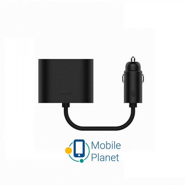 Розгалужувач АЗП Xiaomi Roidmi 1 to 2 Car Cigarette Lighter Charger Adapter Black Тип: Адаптер 1 до 2 / Бренд: RoidMi