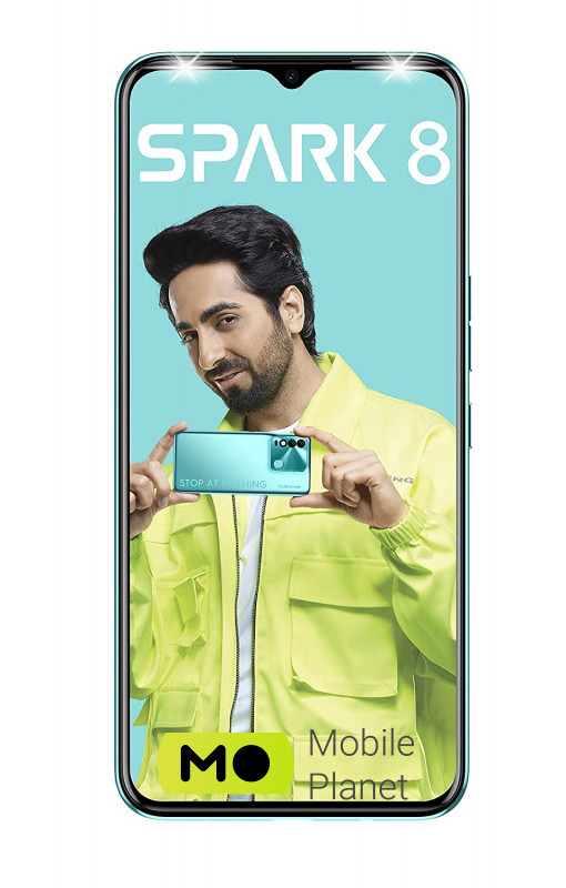 Tecno Spark 8 (Kg6k) 4/64GB Turquoise Cyan Дисплей: 6.52 / IPS LCD (1600x720 пікселів)