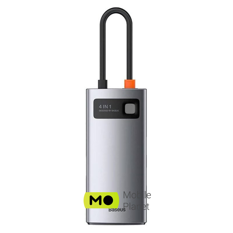USB-Hub Baseus Metal Gleam Series 4-in-1 Multifunctional Docking Station |2USB, HDMI, Type-C, 100W PD| (CAHUB-CY0G) Слот SD/microSD card Ні