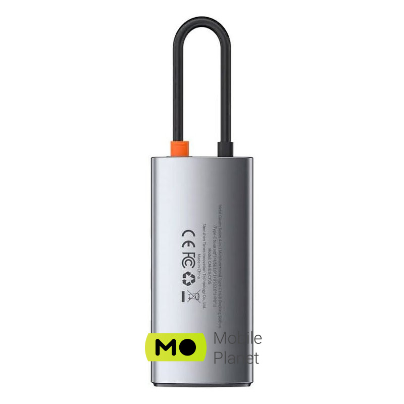 USB-Hub Baseus Metal Gleam Series 4-in-1 Multifunctional Docking Station |2USB, HDMI, Type-C, 100W PD| (CAHUB-CY0G) Порт RJ45 Ні
