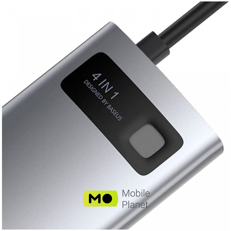 USB-Hub Baseus Metal Gleam Series 4-in-1 Multifunctional Docking Station |2USB, HDMI, Type-C, 100W PD| (CAHUB-CY0G) Порт USB USB 3.2 Gen 1 x1, USB 2.0 x1, USB Typе-C Power Delivery 100 W x1