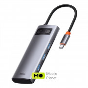 USB-Hub Baseus Metal Gleam Series 5-in-1 Type-C/HDMI 4K/3 USB Gray (CAHUB-CX0G)