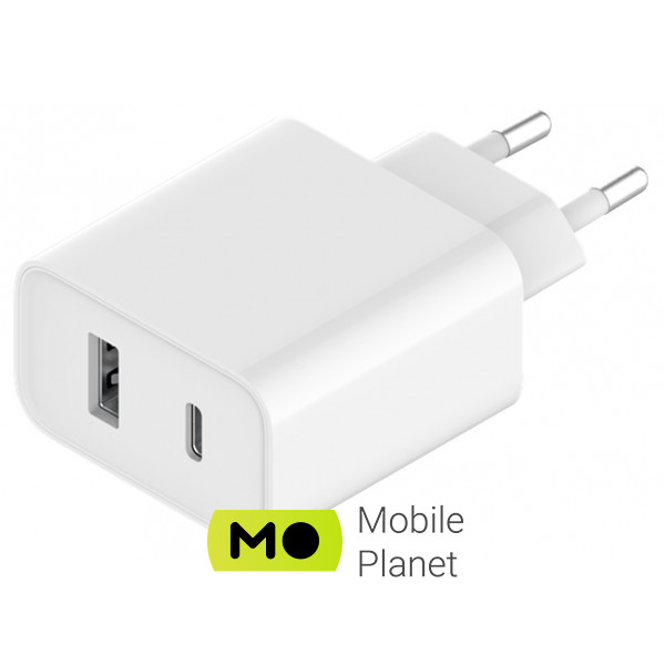 Xiaomi Mi 33W Wall Charger (Type-A PlusType-C) White (BHR4996GL) Europe Зарядний пристрій USB Type-C, USB Type-A