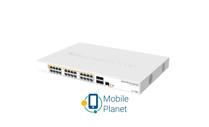 Маршрутизатор MikroTik CRS328-24P-4S + RM (UA) Процесор: 98DX3236 800МГц; Пам'ять: 512