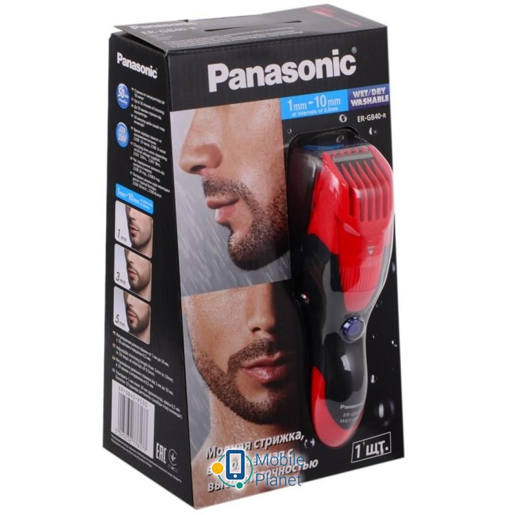 Машинка для стрижки PANASONIC ER-GB40-R520 Харчування: акумулятор + мережа;