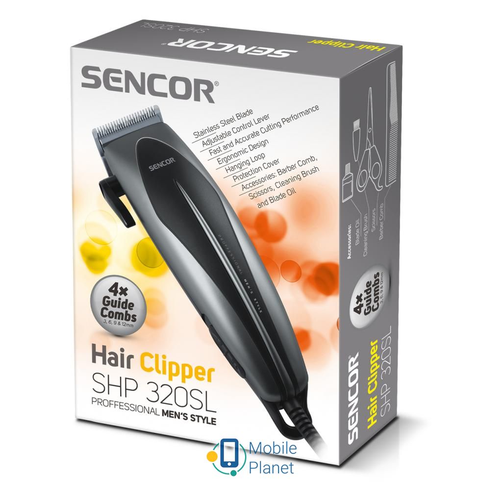 Машинка для стрижки Sencor SHP320SL (UA) Харчування: від мережі; Довжина
