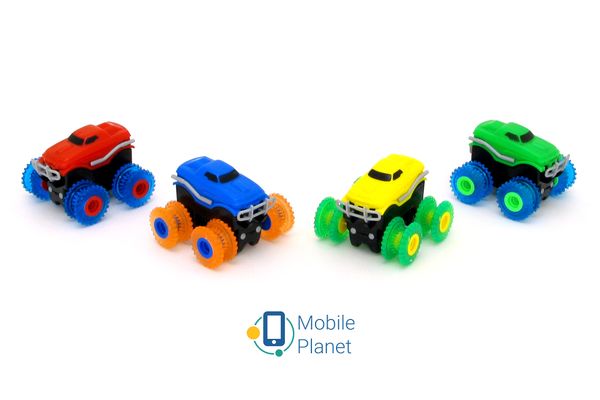 Машинки на бат. Trix Trux набір 2 машинки з трасою (синій + жовтий) (JLT-AS332BY) Тип: Машинка на батарейках;