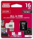 MicroSDHC 16GB UHS-I Class 10 Goodram + SD-adapter + OTG Card reader (M1A4-0160R12) (UA)