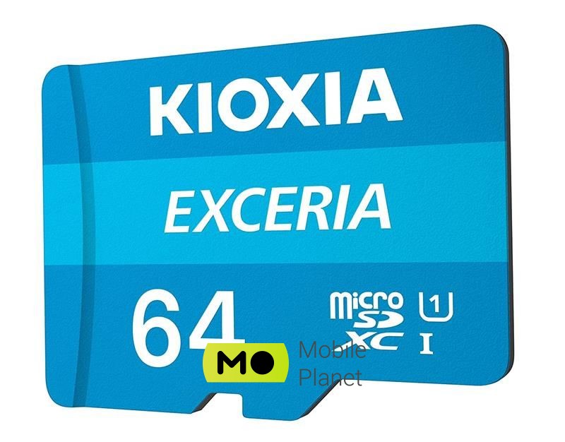 MicroSDXC 64GB UHS-I Class 10 Kioxia Exceria R100MB/s (LMEX1L064GG2) + SD-адаптер (UA) Тип карты: microSDXC; Объем памяти: 64