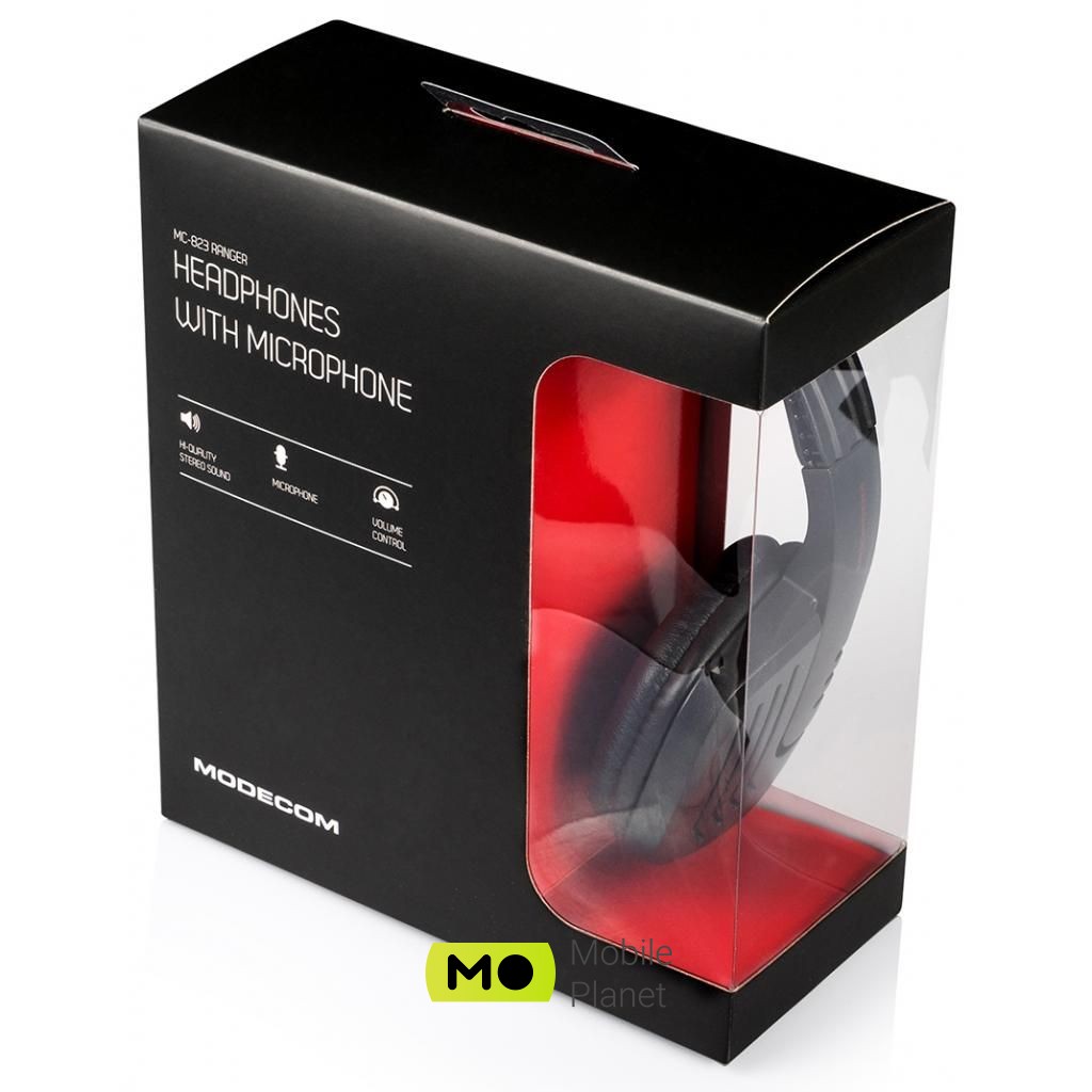 Modecom MC-823 Ranger Black-Red (S-MC-823-RANGER) (UA) Тип пристрою: гарнітура; Тип: