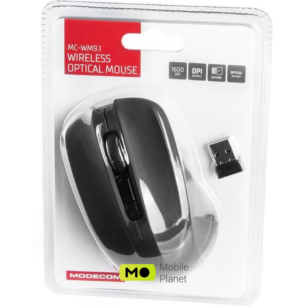 Modecom MC-M9.1 Wireless Black (M-MC-0WM9.1-100) (UA) Тип: Беспроводные; Подключение: