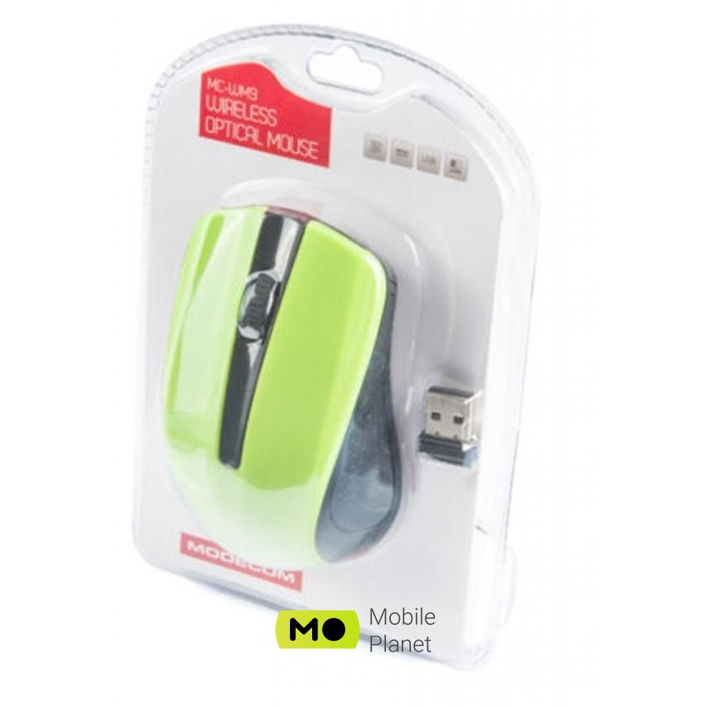Modecom MC-WM9 Wireless Black-Green (M-MC-0WM9-180) (UA) Тип: Бездротові; Підключення: