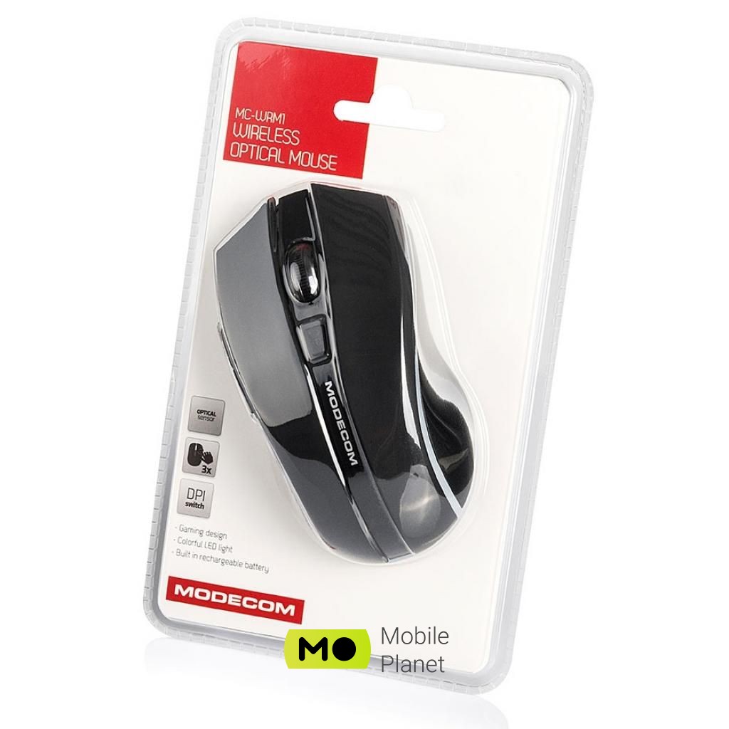 Modecom MC-WRM1 Wireless Black (M-MC-WRM1-100) (UA) Тип: Бездротові; Призначення: