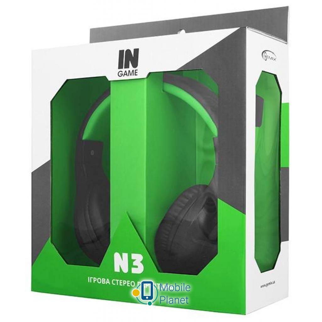 Навушники GEMIX N3 Black-Green Gaming (UA) Тип: геймерські (ігрові); Тип