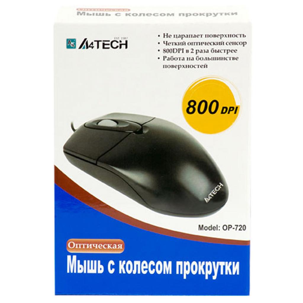 OP-720 A4-tech (OP-720 BLACK-PS) Тип: дротові; Призначення: для