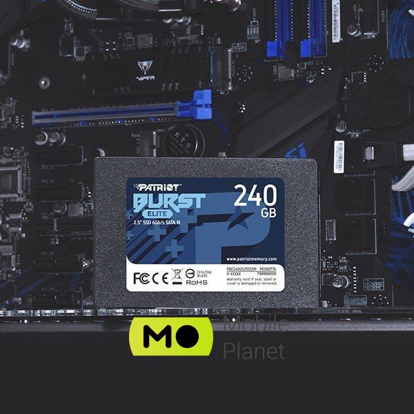 Patriot Burst Elite (PBE240GS25SSDR) Тип: внутрішній; Ємність: 240 ГБ;