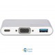 Перехідник Type-C to VGA / USB 3.0 / Type-C DIGITUS (DA-70839) (UA)
