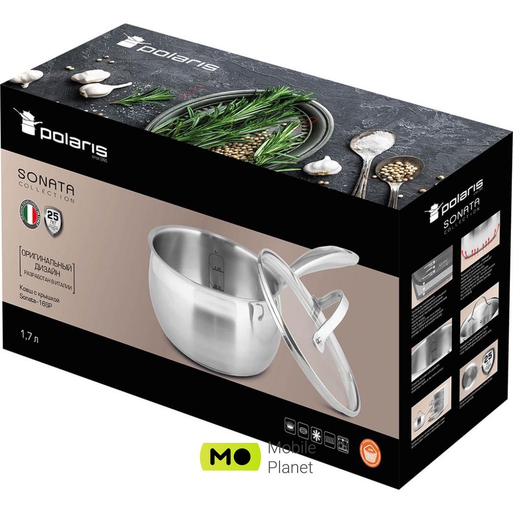 POLARIS Sonata 1,7 л (Sonata-16SP) (UA) Форма: кругла; Обсяг: 1.7 л;