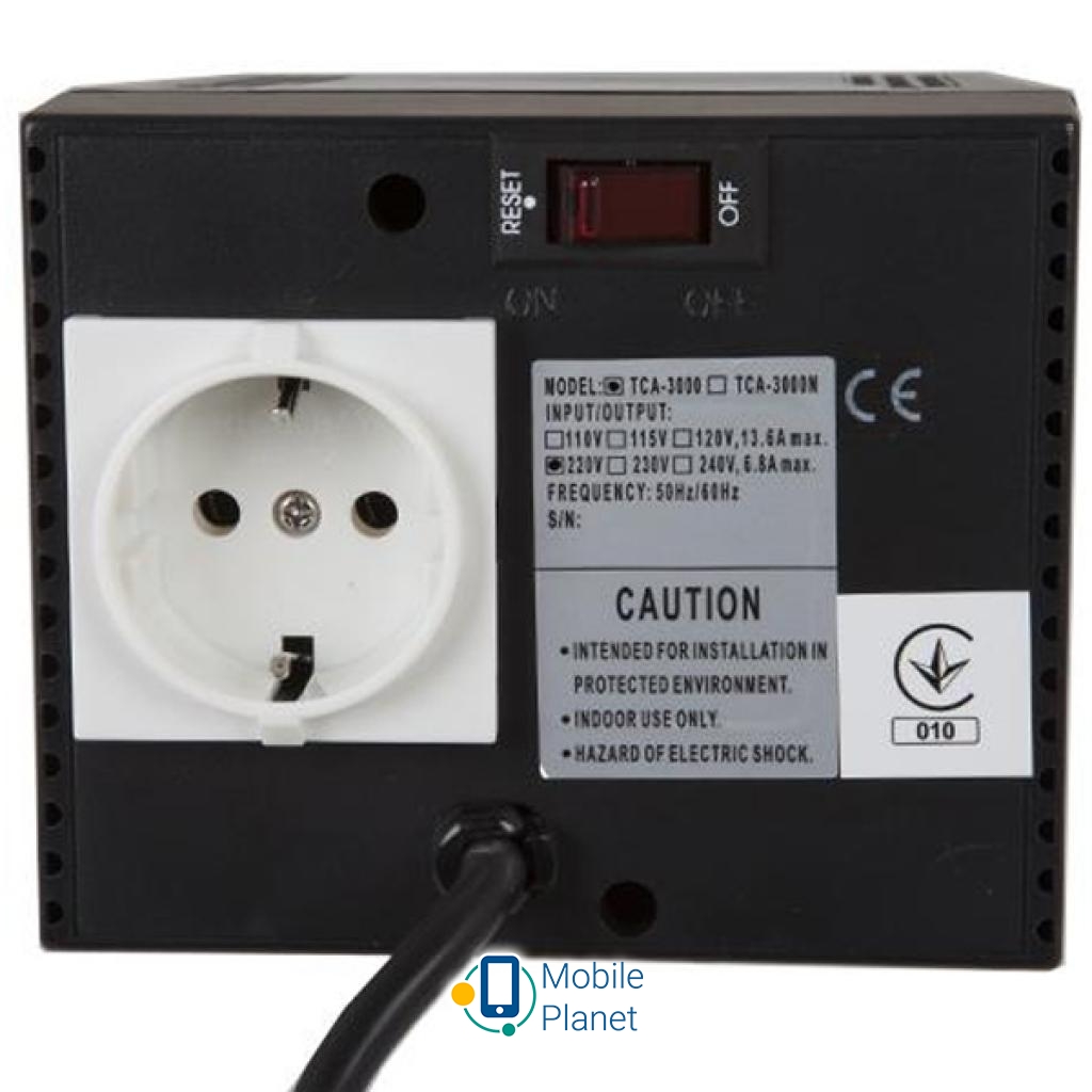 Powercom TCA-3000 (TCA-3000 black) Спосіб установки: підлоговий,