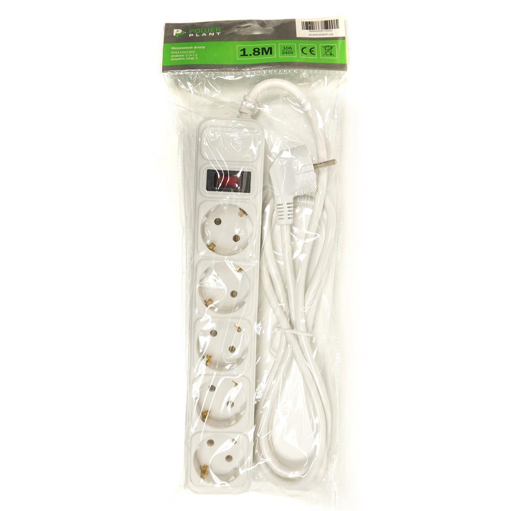 PowerPlant 1.8 м, 5 розетoк, євростандарт (JY-1056 / 1.8) (PPSA10M18S5) (UA) Номінальна напруга: 220 В; Робоча