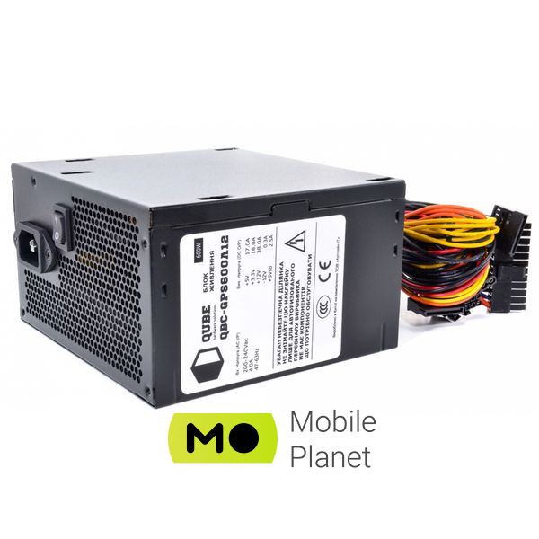 Qube 600W (QBC-GPS600A12) (UA) Тип БП: для комп'ютерів; Стандарт
