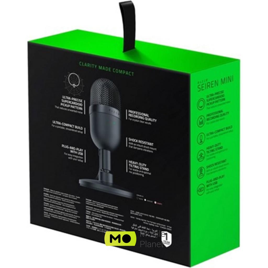 Razer Seiren mini (RZ19-03450100-R3M1) Тип роз'єму: USB; Довжина кабелю: 1,2