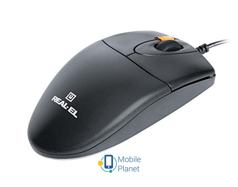 REAL-EL RM-220 Black USB (EL123200026) (UA) Кількість кнопок: 3 + 1; Дозвіл 1000