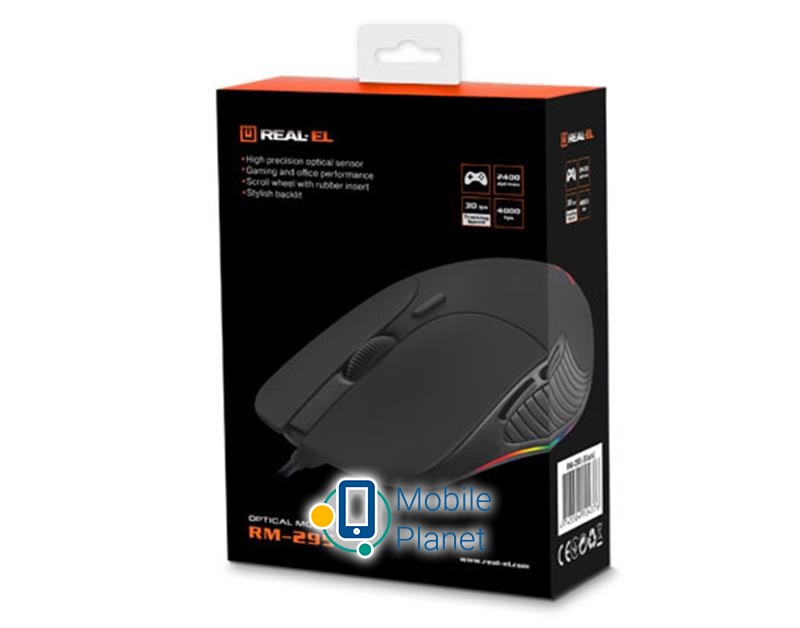 REAL-EL RM-295 USB Black (UA) Тип підключення: Проводове;