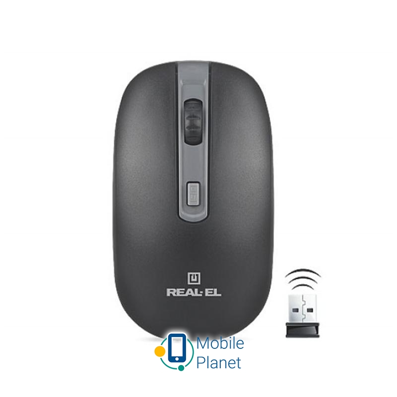 REAL-EL RM-303 Wireless Black/Grey USB (UA) Інтерфейс підключення: USB;
