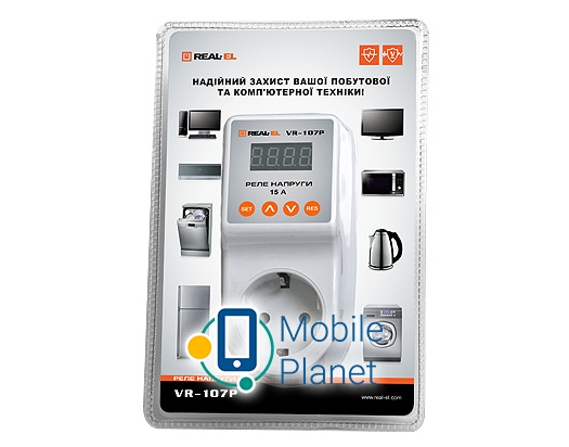 REAL-EL VR-107P (EL122300008) (UA) Реле напруги REAL-EL VR-107P