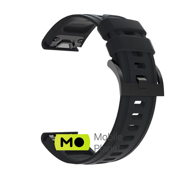 Ремешок для смарт-часов Armorstandart Silicone 20mm для Garmin Fenix 5s/6s Black (ARM60799) (UA) Размер 20 мм