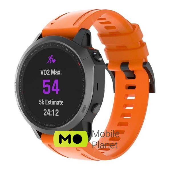 Ремешок для смарт-часов Armorstandart Silicone 20mm для Garmin Fenix 5s/6s Black (ARM60799) (UA) Материал силикон
